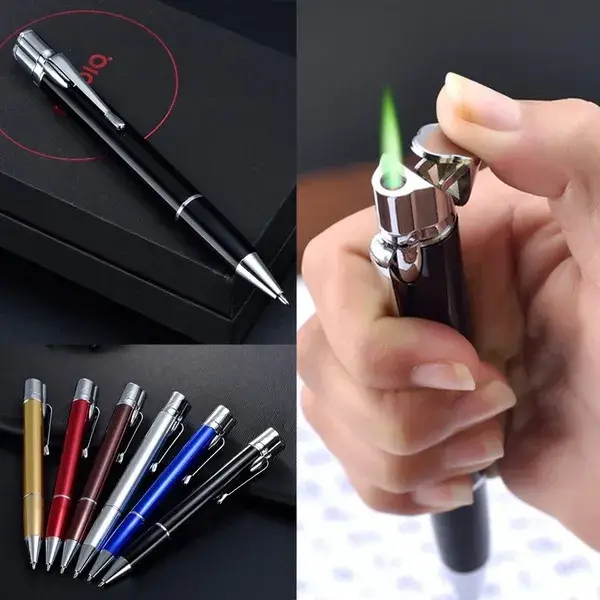 New hot-selling inflatable windproof lighter and creative ball-point pen