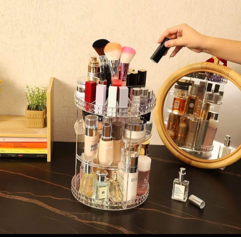 Cosmetics Organizer, Rotatable 360 degree Makeup Organizer, Makeup Kit For Women.